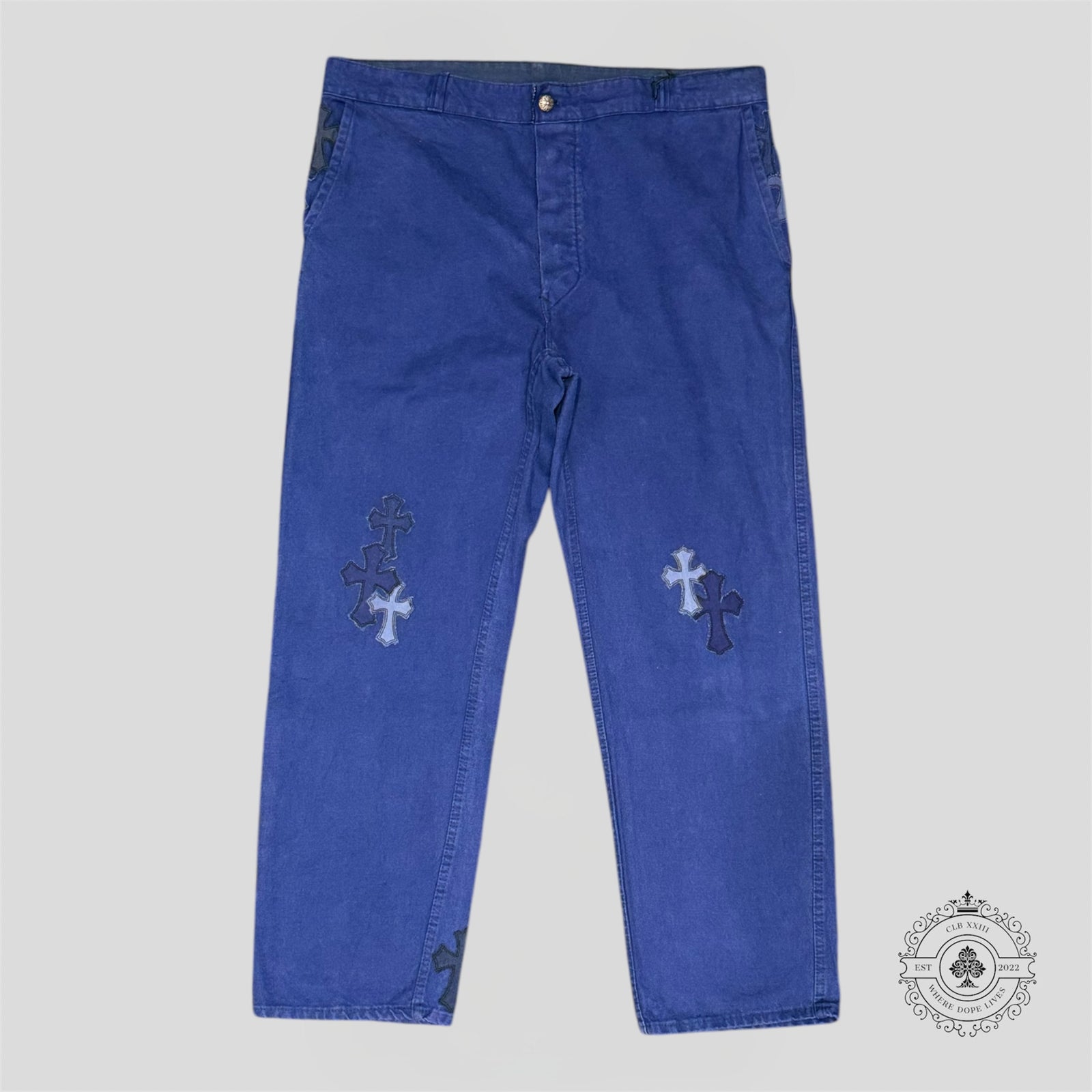Chrome Hearts French Work Pants in Blue