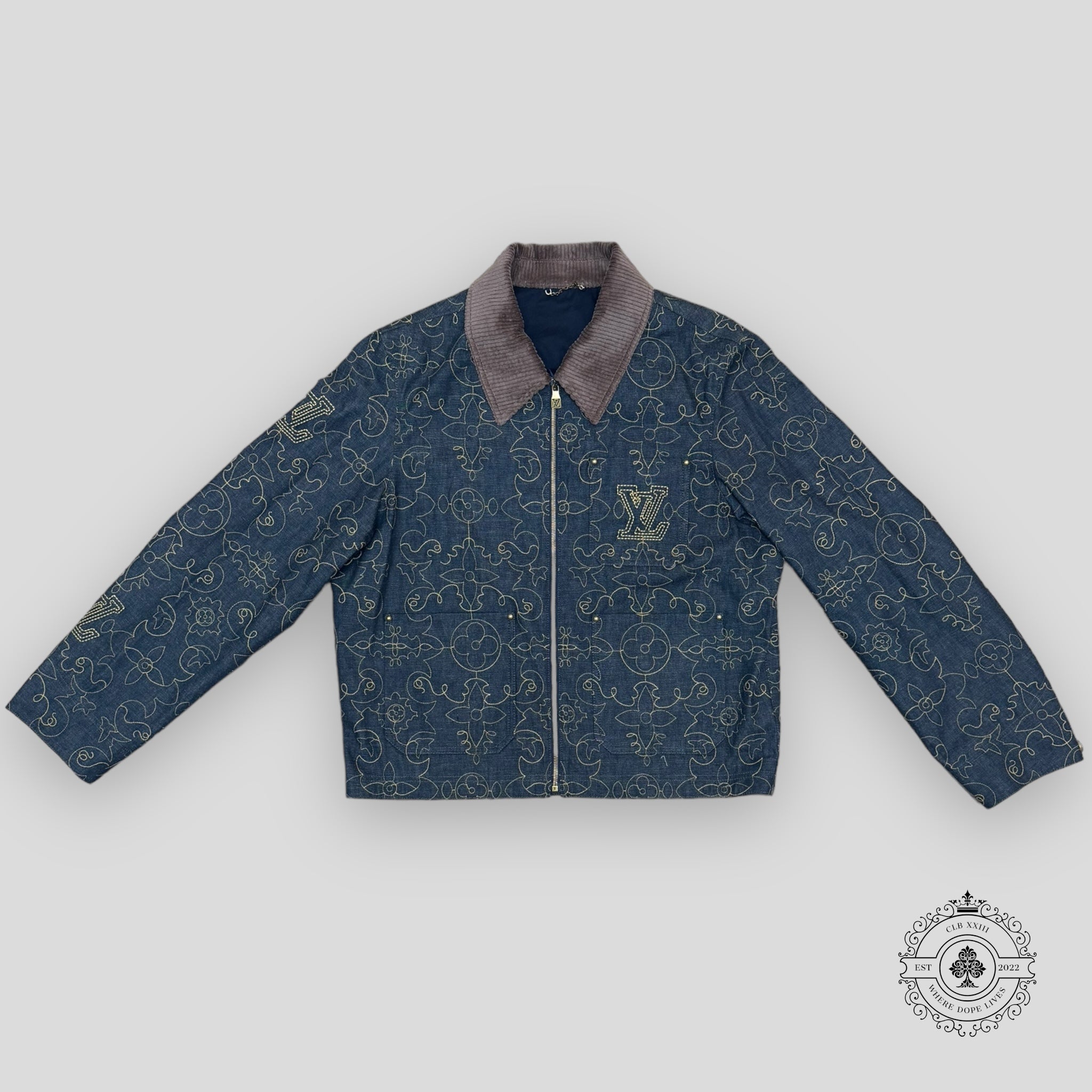 Louis Vuitton Arabesque Embroidered Denim Jacket