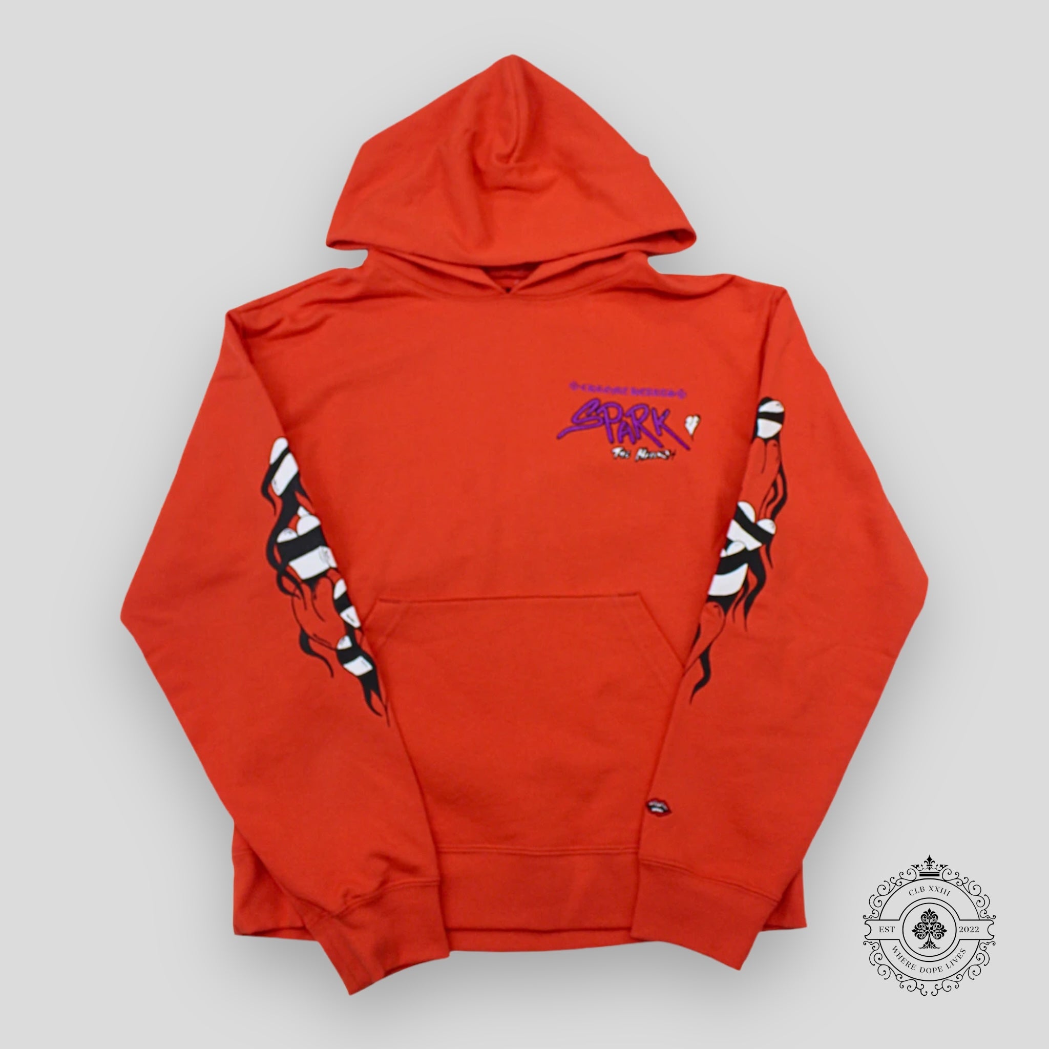 Chrome Hearts Matty Boy Sadistic Lipstick Hoodie in Red