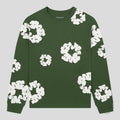 Denim Tears Cotton Wreath Crewneck in Green
