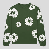 Denim Tears Cotton Wreath Crewneck in Green