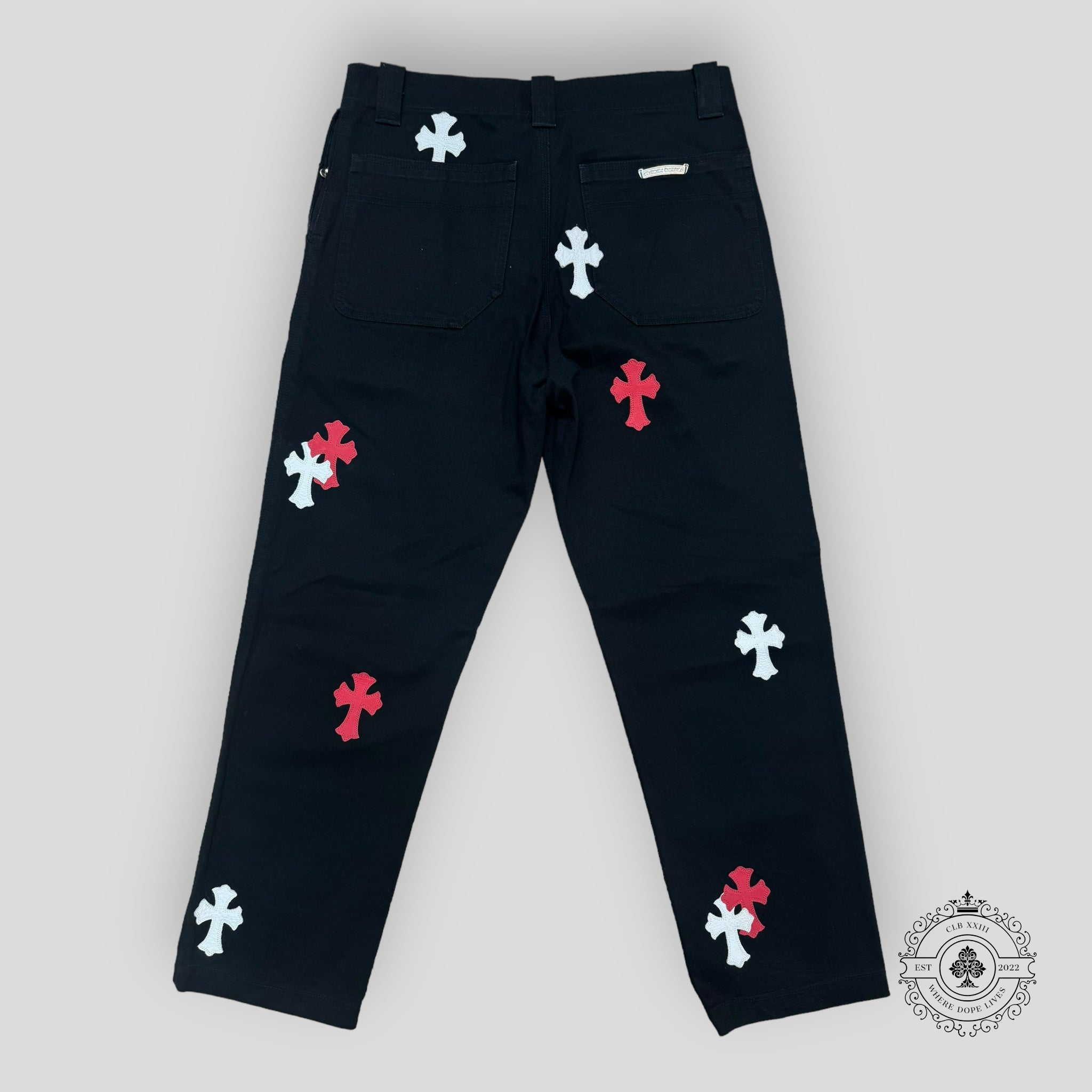 Chrome Hearts Cross Patch Carpenter Pants