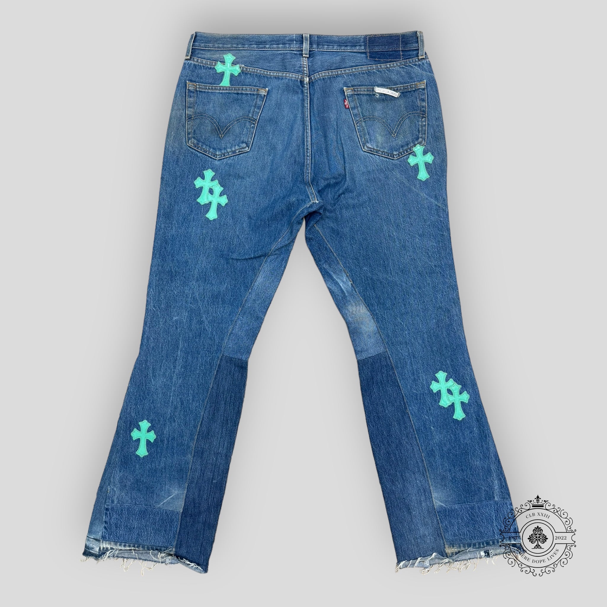 Chrome Hearts Gallery Dept. Flare Mint Patch Jeans