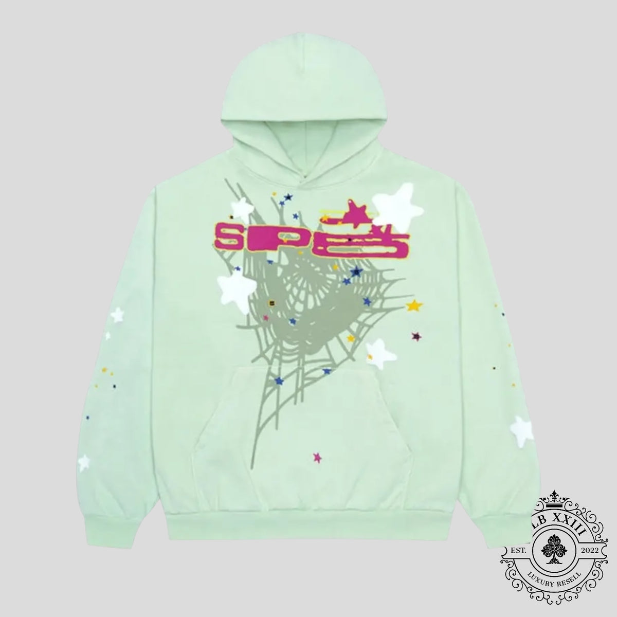 Sp5der SP5 Mint Hoodie