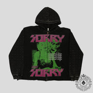 Blind Love Sorry Not Sorry Jacket in Carbon Black