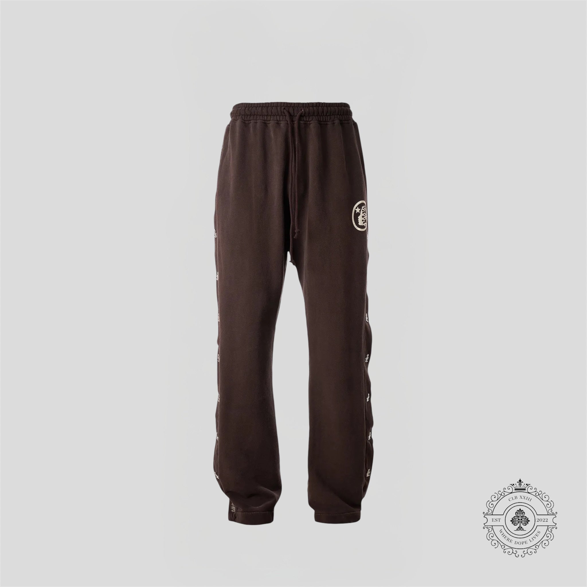 Hellstar Mirror Face Sweatpants in Brown