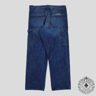 Chrome Hearts Double Turbo Diesel Carpenter Pants in Dark Wash
