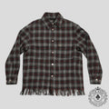 Amiri Fringe Wool Overshirt in Grey