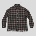 Amiri Fringe Wool Overshirt in Grey
