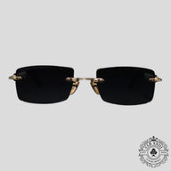 Chrome Hearts Deep II Sunglasses in White/Gold