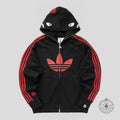 BAPE x adidas Shark Fleece Full Zip Hoodie Black