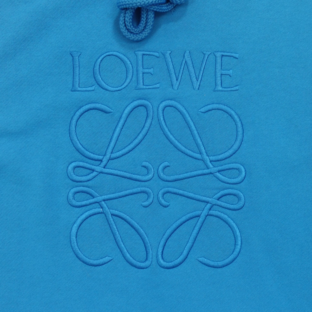 Loewe Embroidered Logo Hoodie in Blue