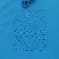 Loewe Embroidered Logo Hoodie in Blue