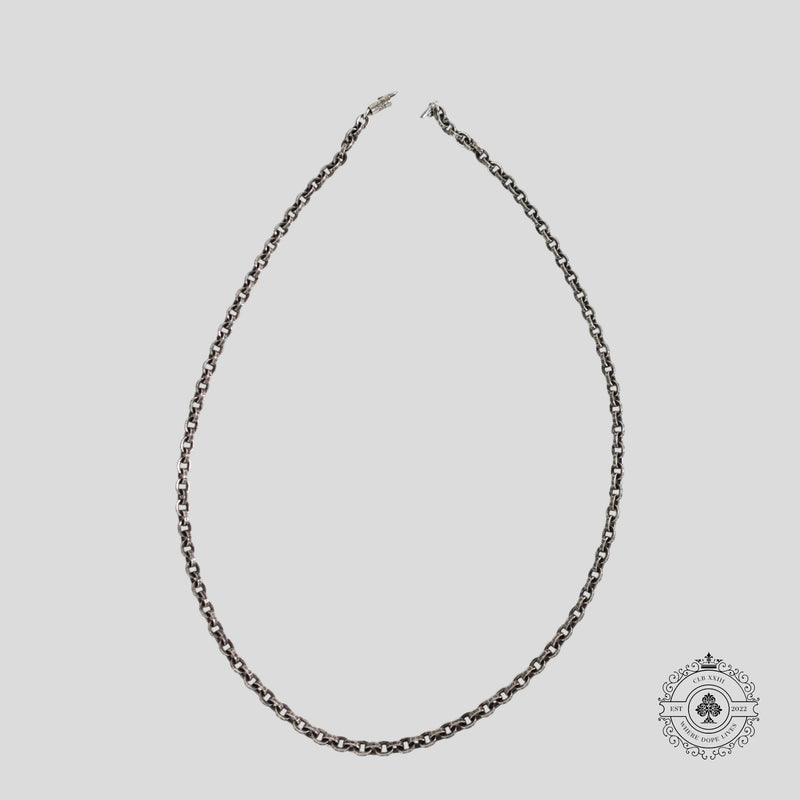 Chrome Hearts Paper Chain Necklace 24" in Silver