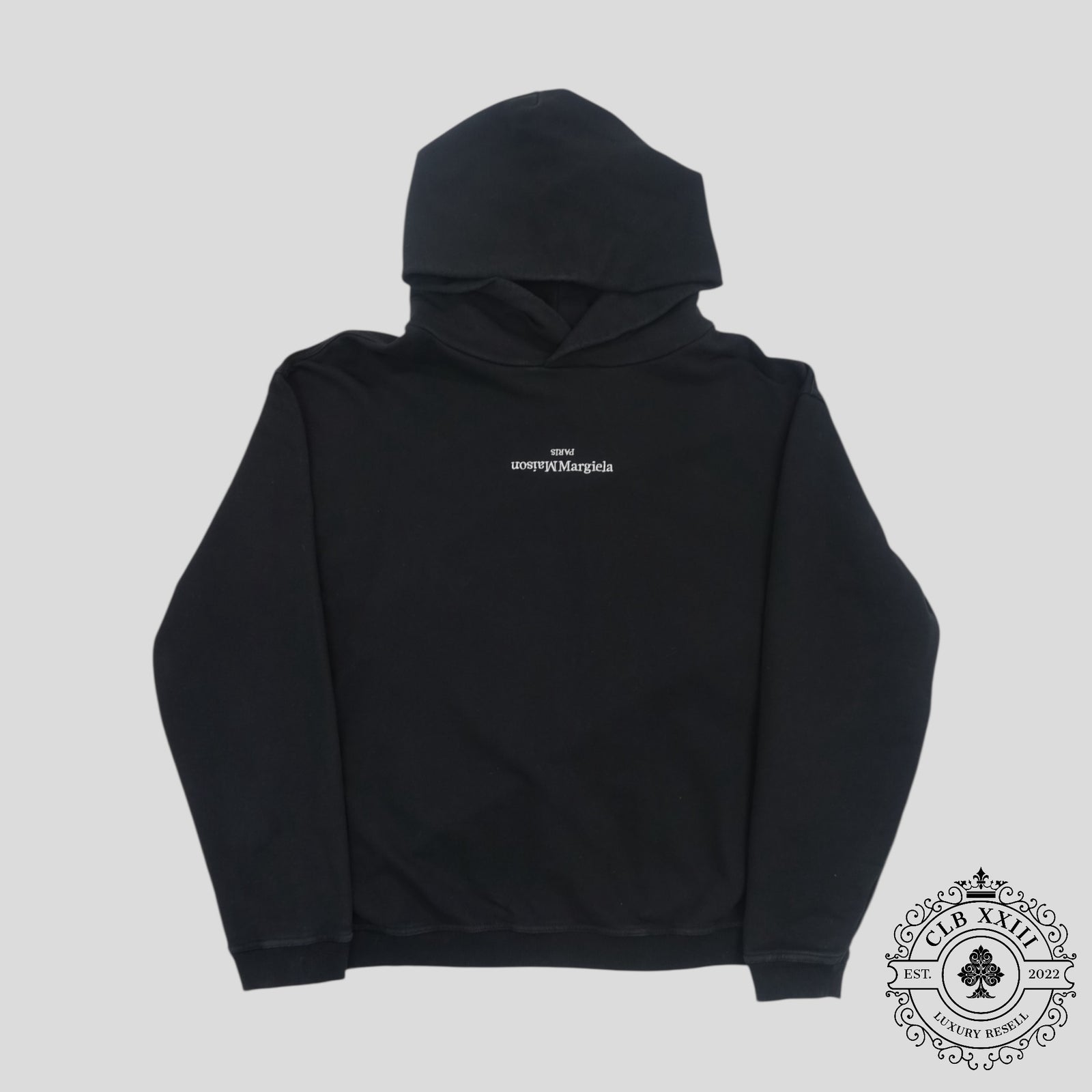 Maison Margiela Reverse Logo Hoodie in Black