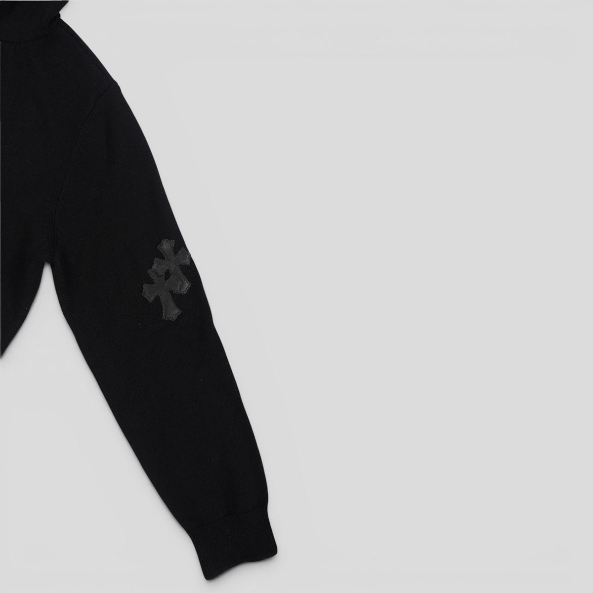 Chrome Hearts Cashmere Cross Patch Hoodie in Black