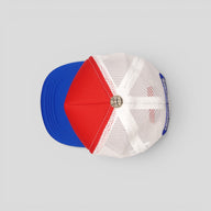 Chrome Hearts King Taco Trucker Hat in Red / White / Blue