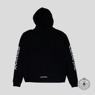 Chrome Hearts Vertical Logo Zip Up Hoodie in Black