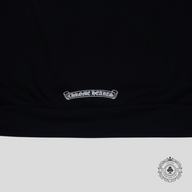 Chrome Hearts Vertical Logo Zip Up Hoodie in Black