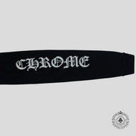 Chrome Hearts Vertical Logo Zip Up Hoodie in Black