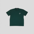 CLB XXIII Louis Vuitton green short sleeve crewneck knit t-shirt in 100% cotton with white logo embroidery