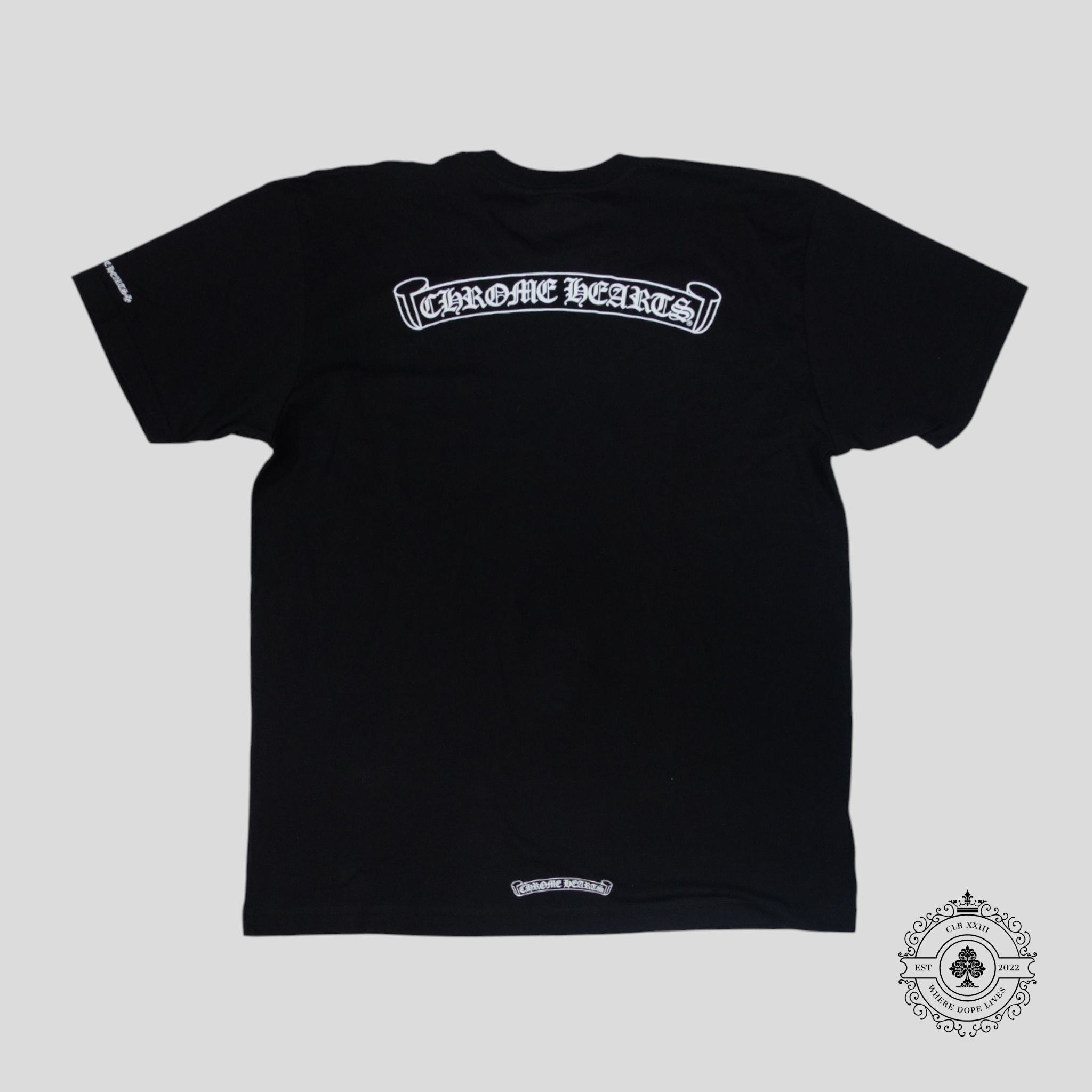 Chrome Hearts Scroll Logo Pocket Tee in Black