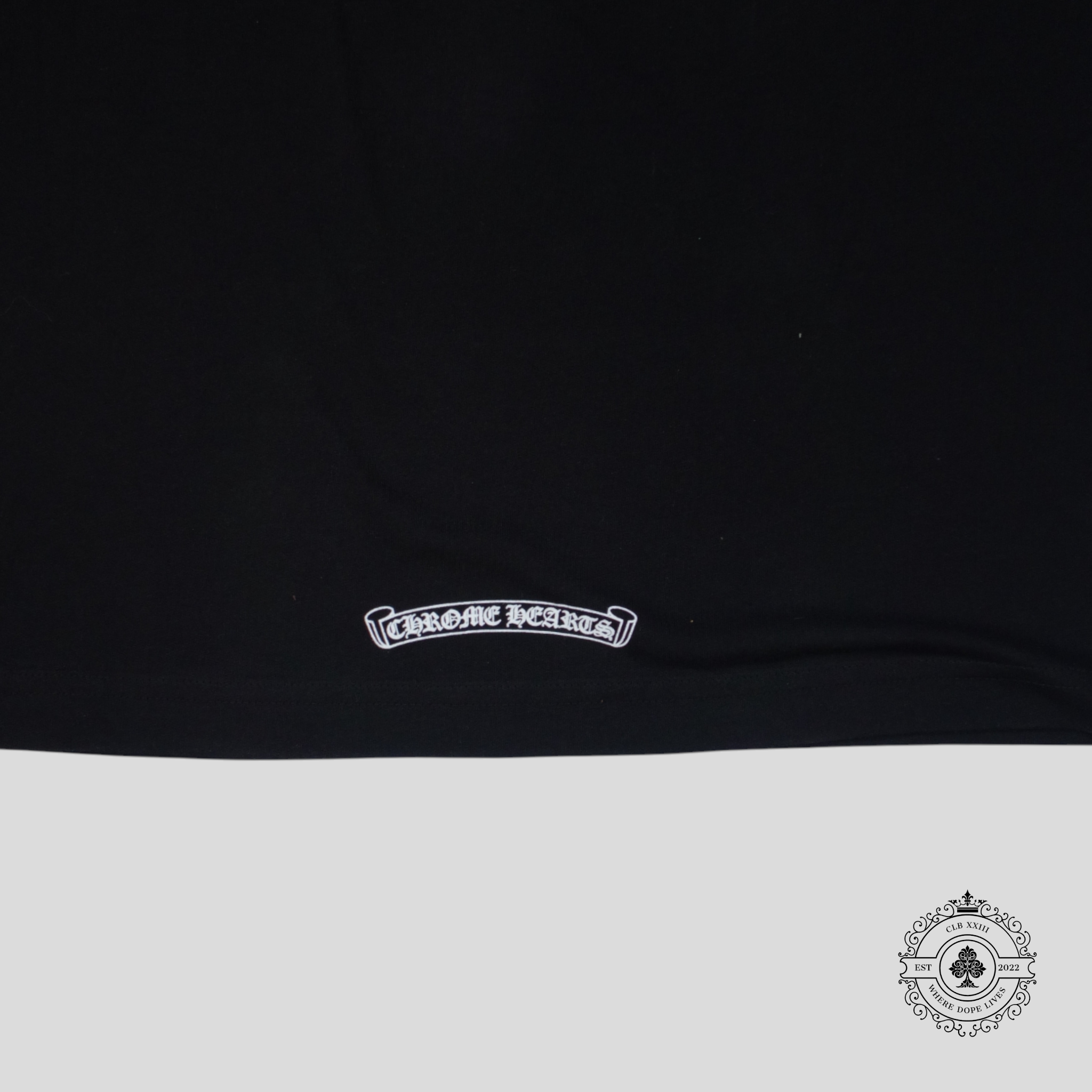 Chrome Hearts Scroll Logo Pocket Tee in Black