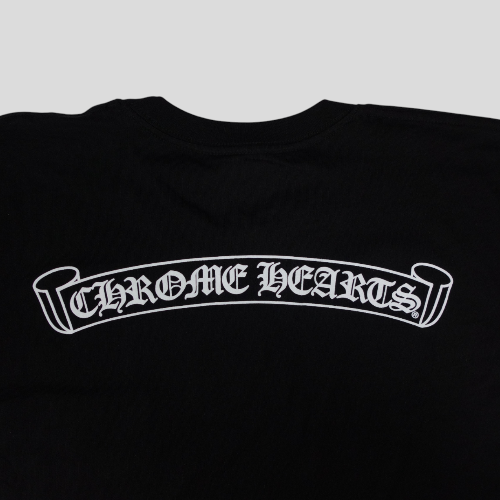 Chrome Hearts Scroll Logo Pocket Tee in Black