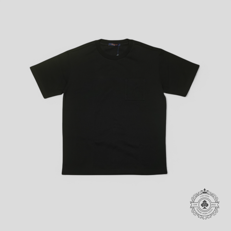 Louis Vuitton Signature Monogram Pocket T-Shirt in Black