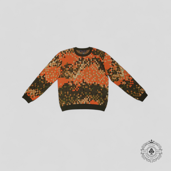 Louis Vuitton Damoflage Lovers Jacquard Pullover in Orange/Multicolor — authenticated Louis Vuitton at CLB XXIII