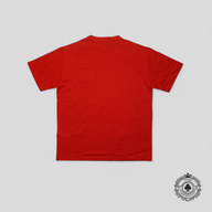 Louis Vuitton Pique Damier Embellished LV Patch T-Shirt in Red