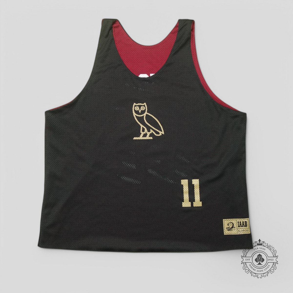 Drake x Octobers Very Own x Streetwear Drake x J Cole It's All A Blur Tour Reversible Jersey in Red/Black