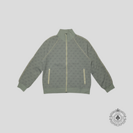 Gucci Tonal Jacquard Full Zip Jacket in Light Grey
