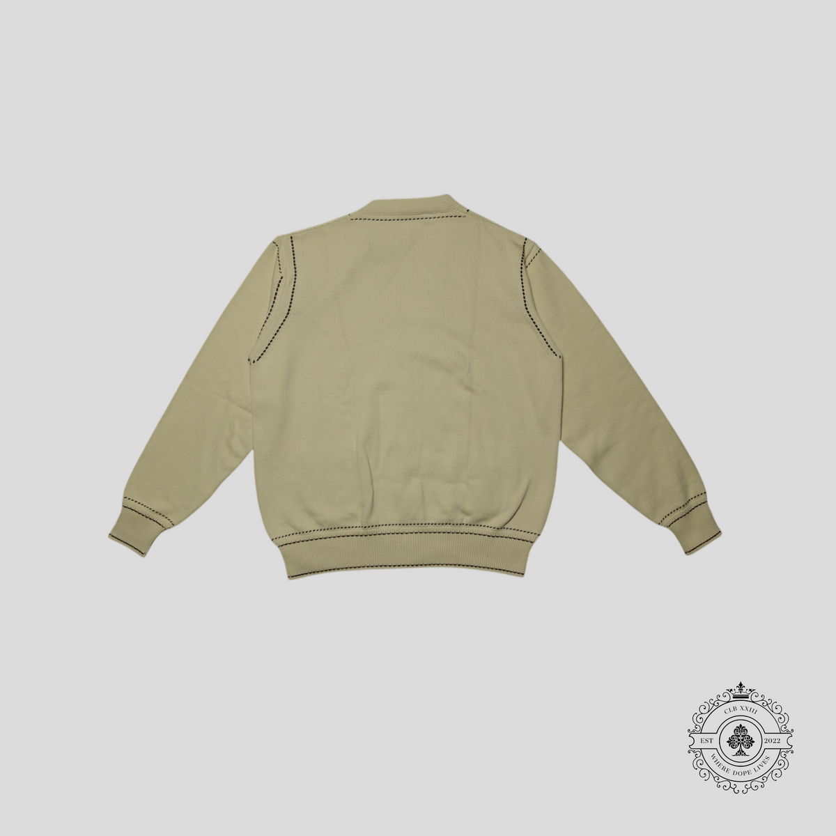 Louis Vuitton Signature Jacquard Cardigan in White/Brown