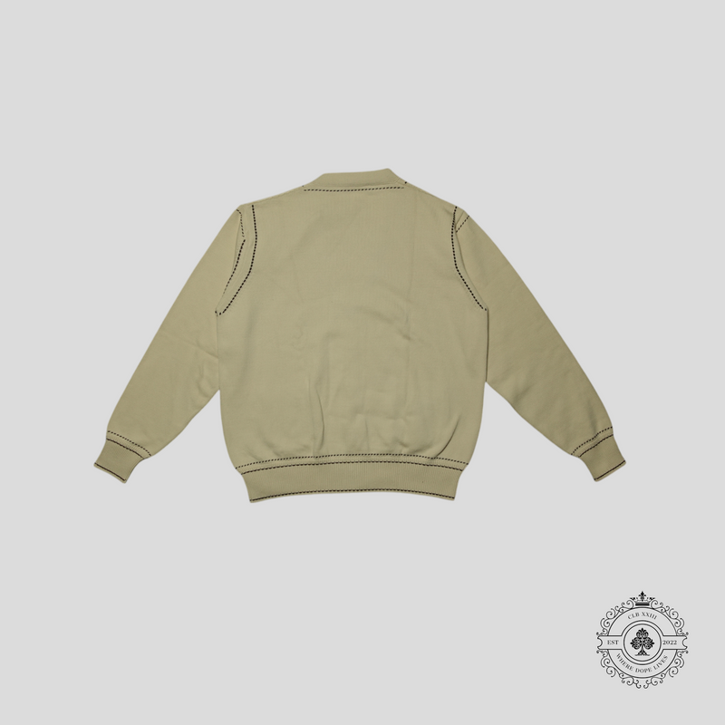 Louis Vuitton Signature Jacquard Cardigan in White/Brown