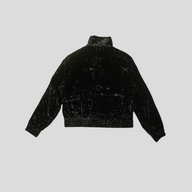 Amiri Crushed Velvet Track Jacket in Black