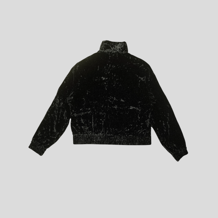 Amiri Crushed Velvet Track Jacket in Black