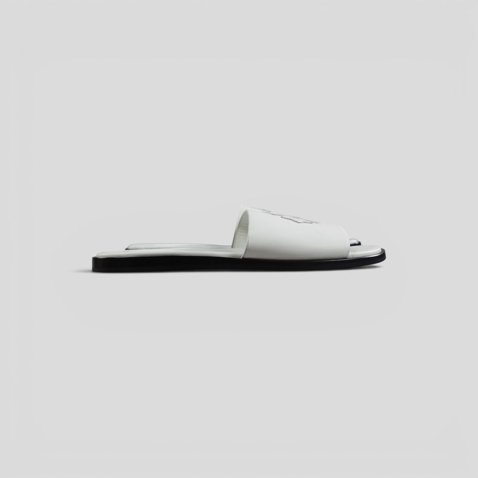 Chrome Hearts Plus Patch Slide in White