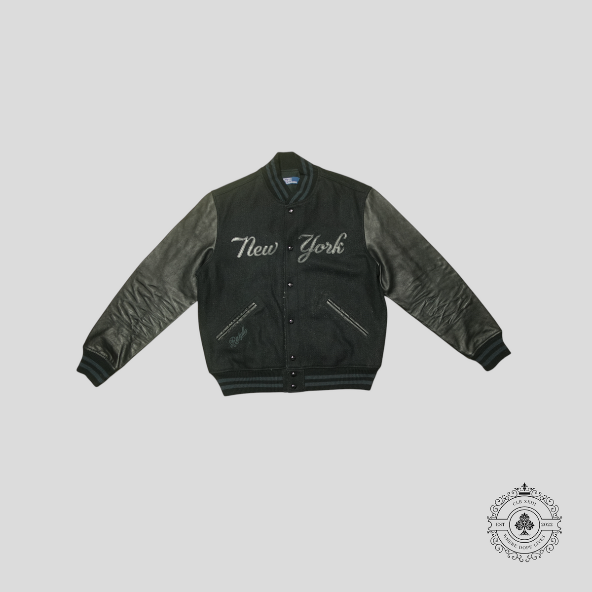 Ralph Lauren New York Yankees Varsity Jacket in Black