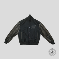 Louis Vuitton Mix Leather Varsity Jacket in Black