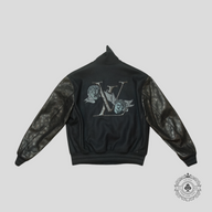 Louis Vuitton Mix Leather Varsity Jacket in Black