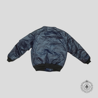 RRL Padded Shearling Bomber Jacket in Navy