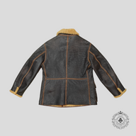 RRL Lamb Shearling Peacoat in Dark Brown