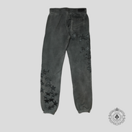 Amiri Chemist Leather Star Patch Sweatpants in Grey