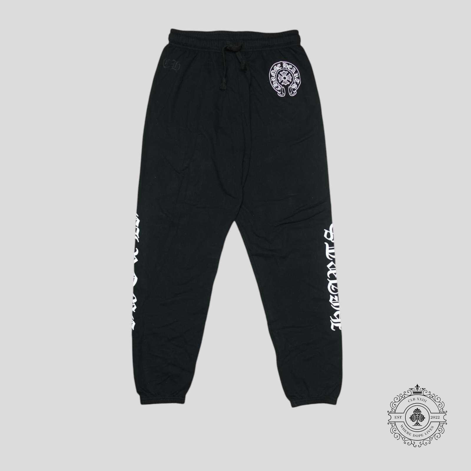 Chrome Hearts Horseshoe Logo Sweatpants in Black