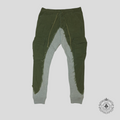 Greg Lauren Army Baker Cargo Fleece Lounge Pants in Green/Grey