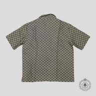 Gucci Summer GG Supreme Button Up Shirt in Brown/Blue