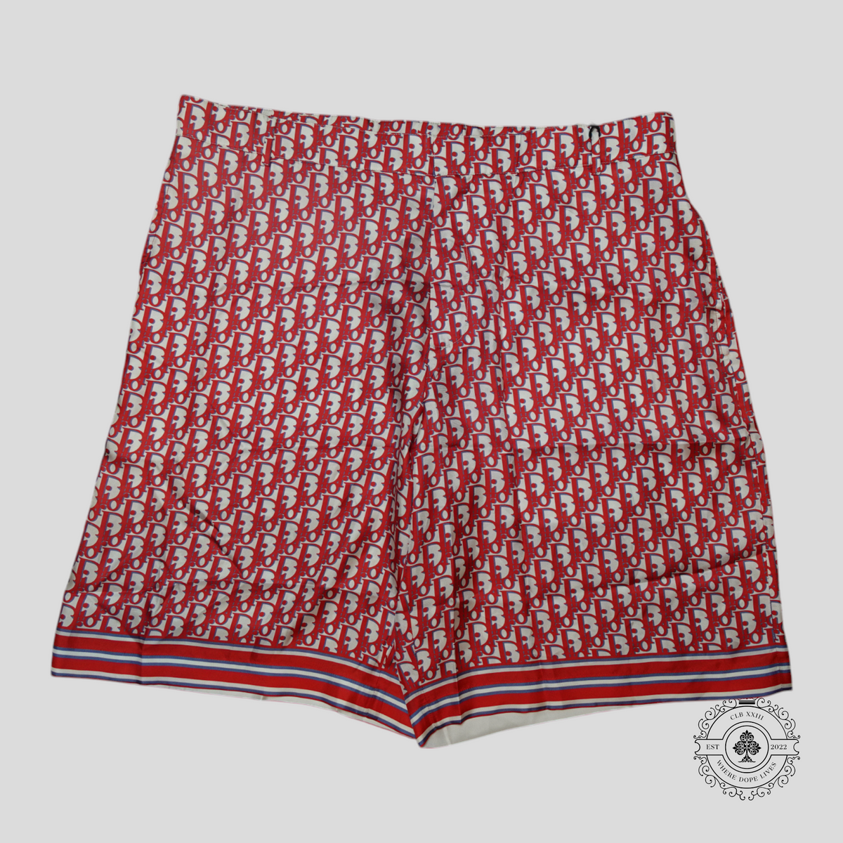 Dior Oblique Shorts in Red/White