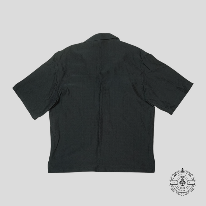 Louis Vuitton Monogram Button Up Silk Shirt in Black