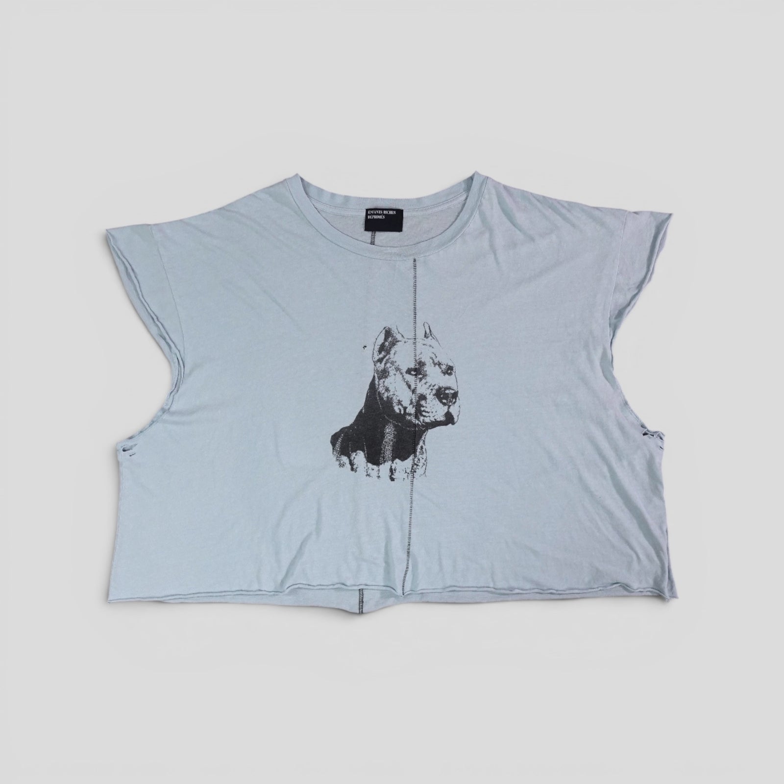 Enfants Riches Déprimés NA Pitbull Cutoff Tee in Dusty Blue